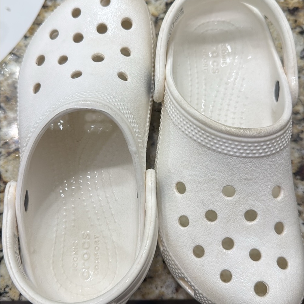 CROCS Kids Slip-On Sandals - Cream